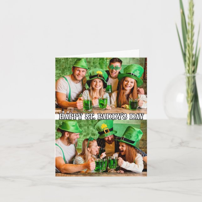 Cute Custom Modern 2-photos Template St. Paddys (Front)
