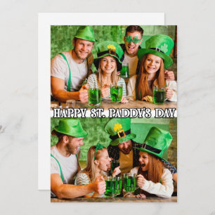 Cute Custom Modern 2-photos Template St. Paddys