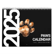 Cute Custom Modern Pet Lovers 2025 Calendar