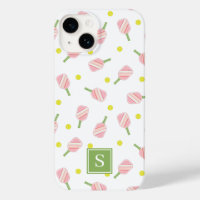 Cute Custom Monogram Pickleball Pattern