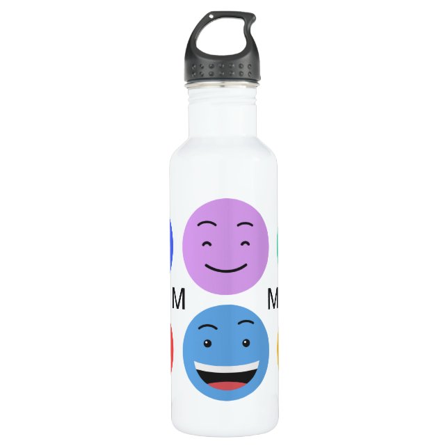 Cute custom monogram water bottles (Front)