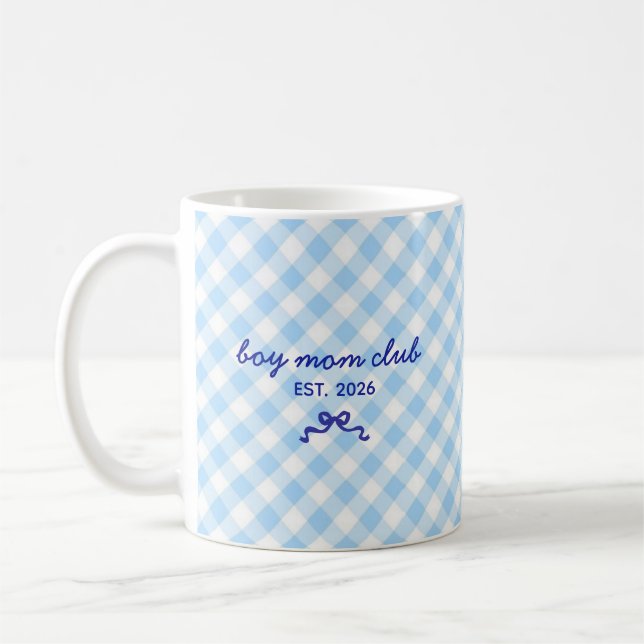 Cute Custom Name Bow Pattern Coffee Mug (Left)