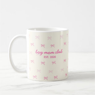 Cute Custom Name Bow Pattern Coffee Mug