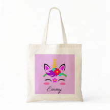 Cute Custom Name & Colour Little Blushing Unicorn