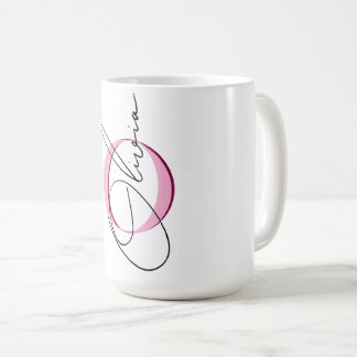 Cute Custom name initials Girl Coffee Mug