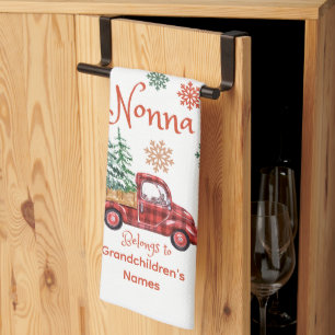Cute Custom Nonna Gift Kitchen Towel
