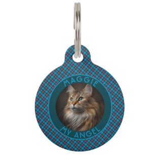 Cute Custom Pet Appreciation Gift Plaid Motif Tag