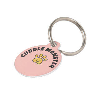 Cute Custom Pet ID Tag – “Cuddle Monster”