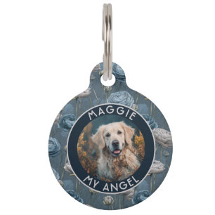 Cute Custom Pet Lover Gift Ranunculus Pattern Tag