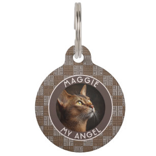 Cute Custom Pet Themed Gift Ethnic Pattern Tag