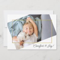 Cute Custom Photo Comfort and Joy Christmas