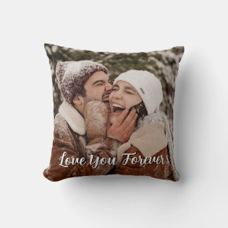 Cute Custom Photo Keepsake COUPLE Gift Throw Pill Throw Pillow