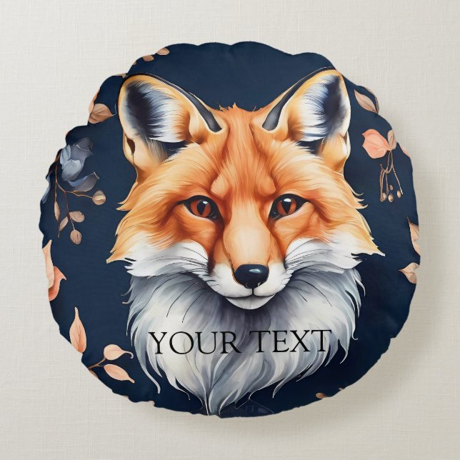 Cute Custom Photo Keepsake Family Love You Round Pillow (Front)