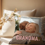 Cute Custom Photo Keepsake GRANDMA Gift Throw Pillow<br><div class="desc">Modern Custom Photo Pillow with the text 'There's no one quite like GRANDMA' featuring a combination of script and sans typography and a cute little heart. Personalize with the name of whom it's from. This pillow would work for (grandpa, mother, father, sister etc). A precious keepsake gift for family members....</div>