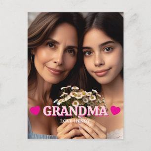 Cute Custom Photo Keepsake Grandma Grandpa Gift  Postcard