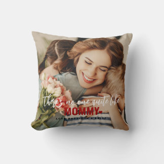 Cute Custom Photo Keepsake MOMMY Gift Throw Pillow