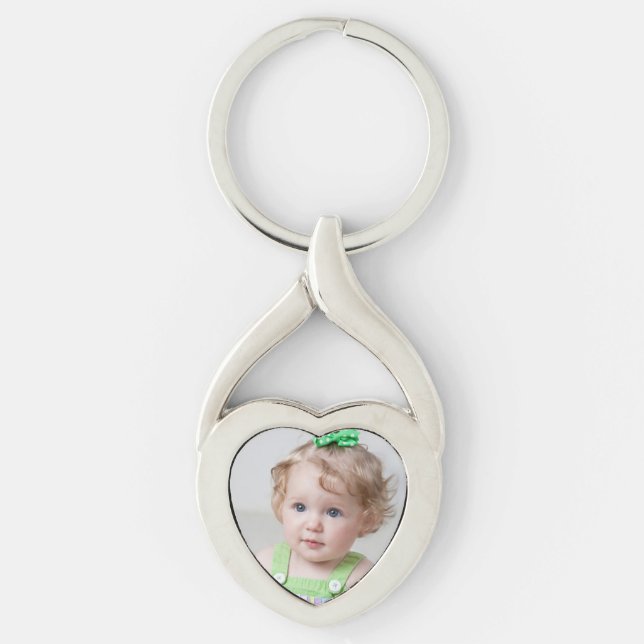 Cute Custom Photo Keychain (Front)