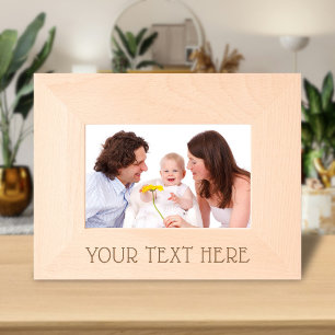 Cute Custom Photo & Name Text Etched Frames