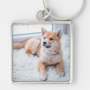 Cute Custom Photo Pet Dog Keychain