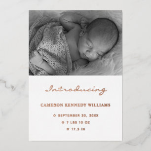 Cute Custom Photo Simple Newborn Hello Baby Birth