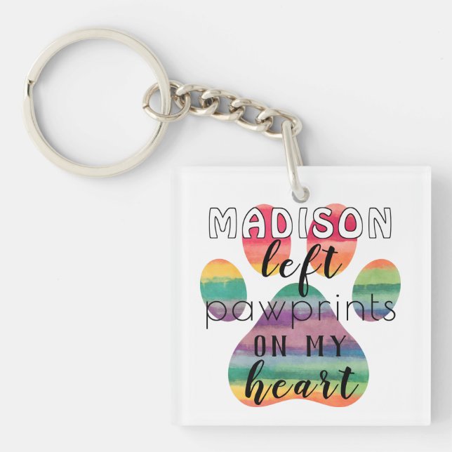 Cute Custom Rainbow Bridge Empreintes de pattes su (Devant)