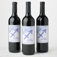 Cute Custom Sagittarius Purple Birthday Party
