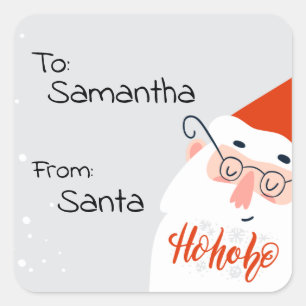 Cute Custom Santa Gift Tags