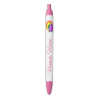 Cute Custom Scruffy Unicorn w Rainbow Pen (Pink)
