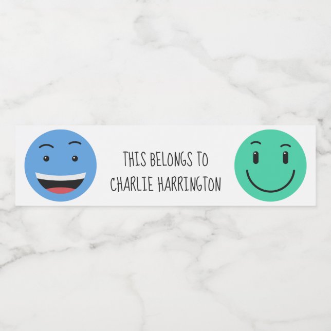 Cute custom text bottle labels (Single Label)