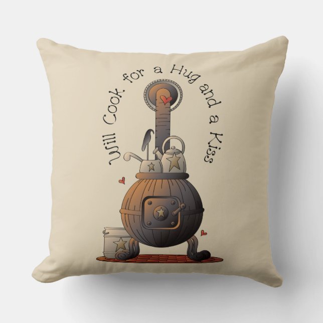 Cute Custom Throw Pillow (Front)