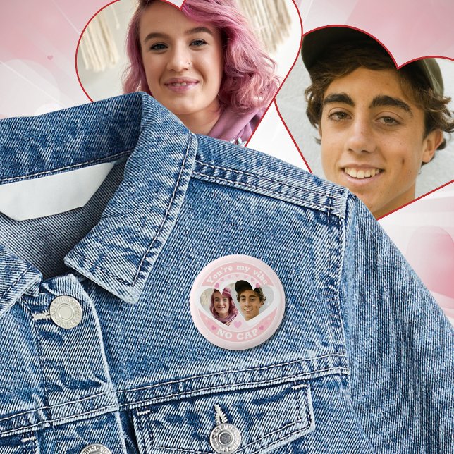 Cute Custom Valentines Photo  1 Inch Round Button (Creator Uploaded)