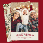 Cute Custom Vintage Christmas Photo Holiday Card<br><div class="desc">A vintage Christmas decoupage pattern decorates the back of this Christmas card.
Add your name and photo to the front of the Christmas card. So elegant and festive for the Christmas season.
Designed for you by Blackberry Boulevard.</div>
