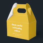 Cute Custom Yellow Couples Shower Thank You Favor Box<br><div class="desc">Minimalist Modern Cute Custom Yellow Couples Bridal Shower Thank You Favour Box</div>