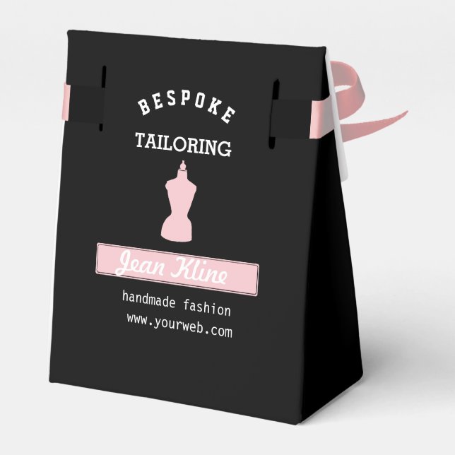 Cute Customer Bespoke Handmade Fashion Boutique Favor Box (Back Side)