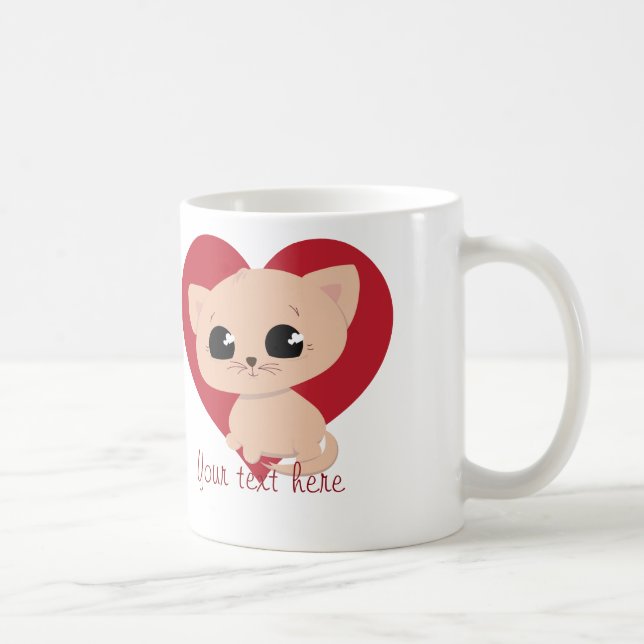 Cute Customised Kitten Mug (Right)