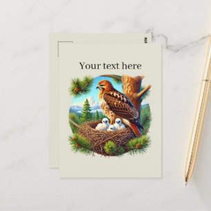 Cute customizable animal lovers eagle postcard