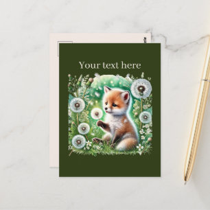 Cute customizable animal lovers postcard