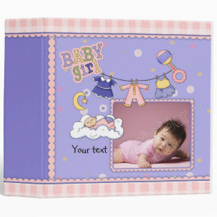 Cute customizable Baby Girl design Binder