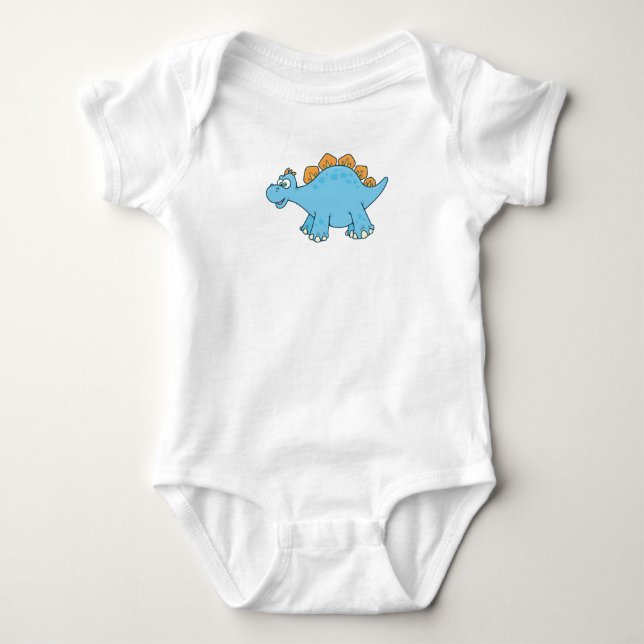 Cute Customizable Dinosaur Baby Bodysuit (Front)