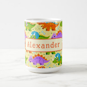 Cute Customizable Dinsosaur Print Coffee Mug