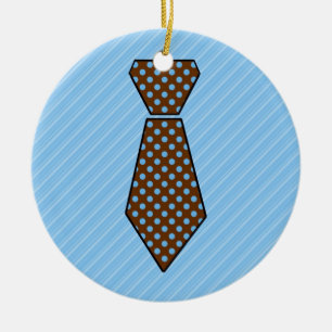 Cute Customizable Father's Day Tie Gifts Ceramic Ornament
