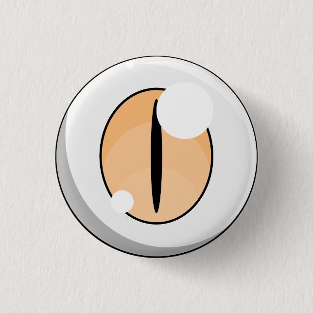 Cute Customizable Ghost Eyeball Button (Front)