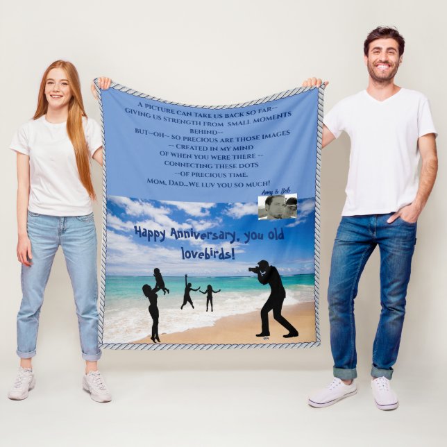 Cute Customizable Medium Throw Fleece Blanket (In Situ)