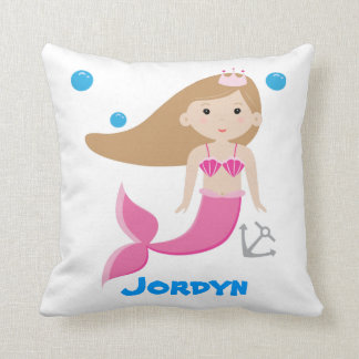 Cute Customizable Mermaid Pillow - Under The Sea