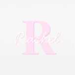 Cute Customizable Monogram | Pink Ombre & Grey<br><div class="desc">Cute and girly monogram design,  customize as you like.</div>