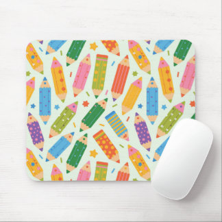 Cute Customizable Pencil Print Mouse Pad
