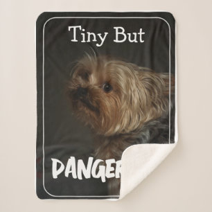 Cute Customizable Personalized Terrier Dog Mom Pet Sherpa Blanket