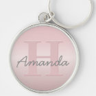 Cute Customizable Pink Monogram & Your Name Script