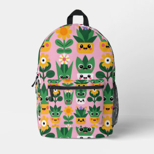 Cute Customizable Pot Plant Print Printed Backpack