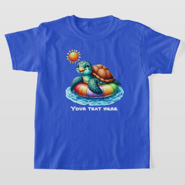 Cute customizable sea turtle  T-Shirt (Laydown)